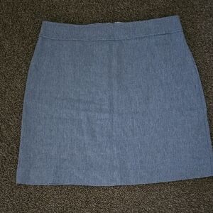 J. Crew, Classic Blue & White Herringbone Skirt